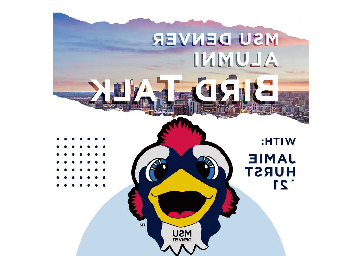 Bird Talk podcast logo with a cartoon Rowdy head and the 丹佛 skyline.